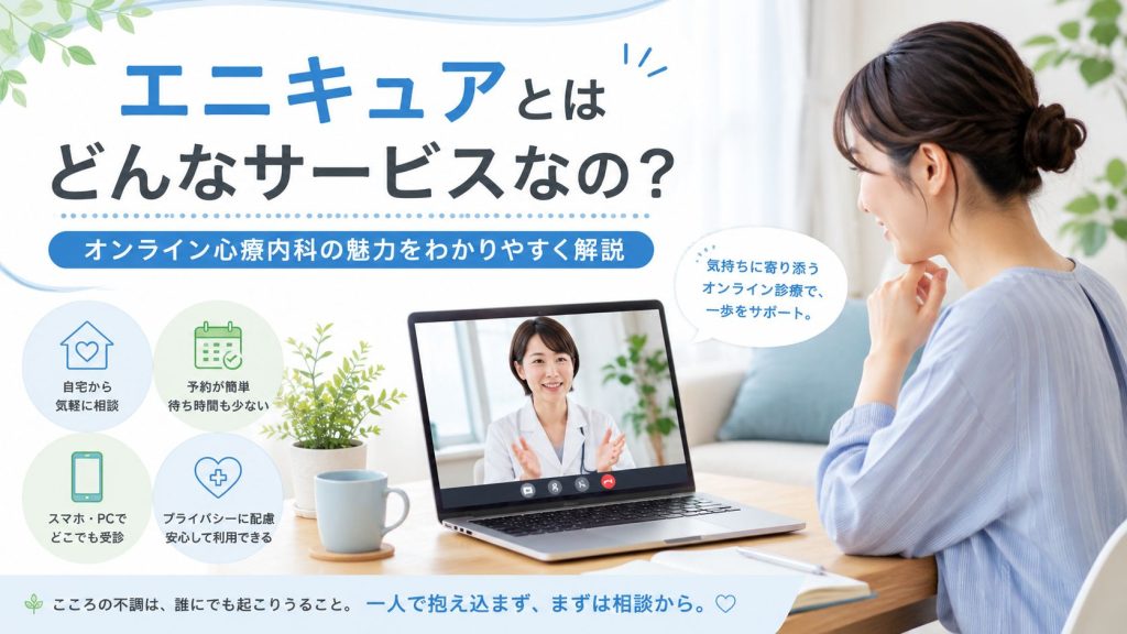 エニキュアとはどんなサービスなの？オンライン心療内科の魅力をわかりやすく解説